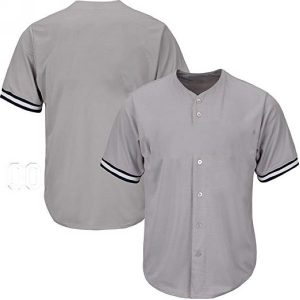 Home youth & adult gray button front baseball jersey