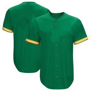 youth & adult kelly green button front baseball jersey