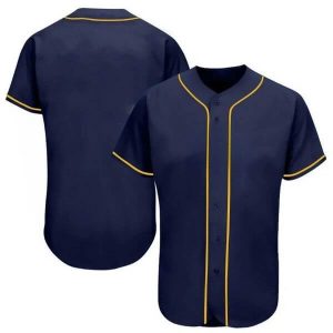 youth & adult navy full button baseball jersey