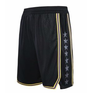blank los angeles lakers black retro basketball shorts