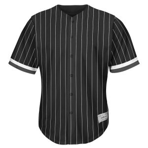 blank white sox full button baseball jersey